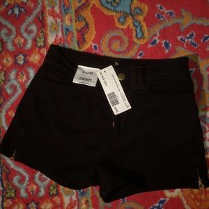 AA new with tag high waist black zip up shorts